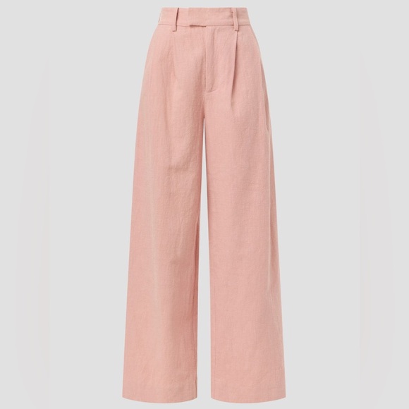 En Saison quality linen pants in pink ($117 retail) size small wide leg - Picture 1 of 8